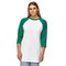 BELLA+CANVAS Three-Quarter Crewneck Baseball T-Shirt Raglan Sleeve Unisex Cotton Blend Casual Wear Athletic Style Tee